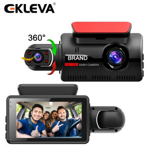 EKLEVA Mini Car Front Camera DVR Video Recorder 3-Inch IPS Screen 2 In 1 Dual Lens FHD 1080P Dash Cam Night Vision Dashcam Black Box