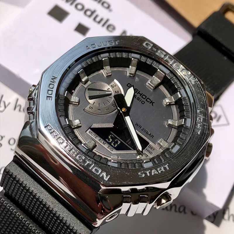 นาฬิกากีฬา casio g shock watch อะนาล็อก-ดิจิตอล ซีรีส์ GM-2100 นาฬิกา โลหะ original สต็อกพร้อม