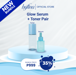 Byfina Brightening Serum + Hydrating Toner for Dark Spots Hydration Glow & Glass Skin Routine