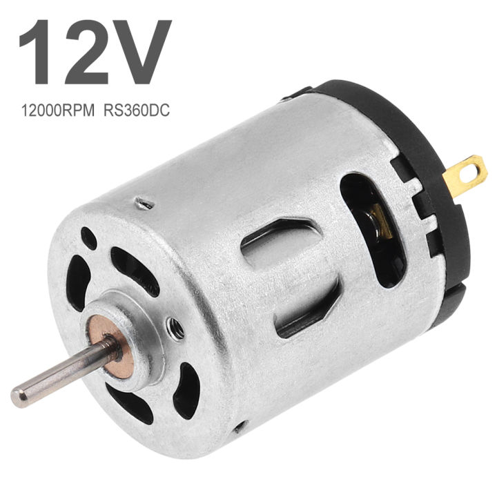 RS360 DC Motor 12V 12000RPM High Speed Carbon Brush Micro Motor for