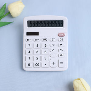 【Ready Stock】Calculator cute student solar panel simple office business portable small fresh 12-digit display calculator