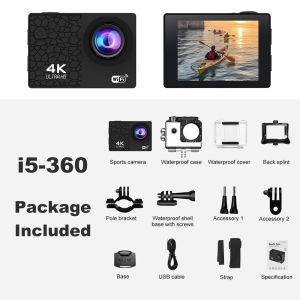 Action Camera Motorcycle 4K HD Underwater Video Recording 30FPS Wifi Waterproof Sports Camera