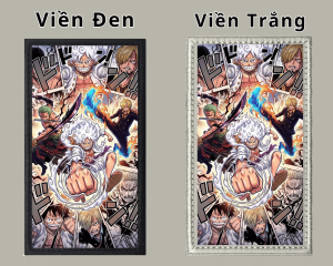 Patch_Velcro dán in Decal hình One Piece - Đảo Hải Tặc viền thêu tinh xảo mặt gai để dán