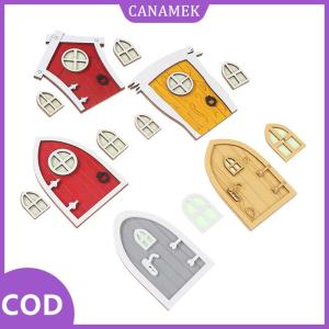 CANAMEK✨ 1 Bộ mô hình cửa sổ cửa nhà búp bê cổ tích huỳnh quang thu nhỏ đồ chơi trang trí nhà cửa