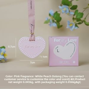 Heart Gypsum Aroma Hanging Solid Air Freshener Wardrobe Car Ornament White Tea 15-30 Days Scent 4 Fragrances Available