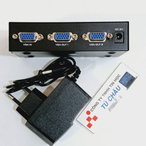 Bộ chia VGA 1 ra 2 / VGA Spliter VGA-2002 (2 Port VGA 200Mhz VGA VIDEO Splitter) (1 Input ra 2 Ouput)
