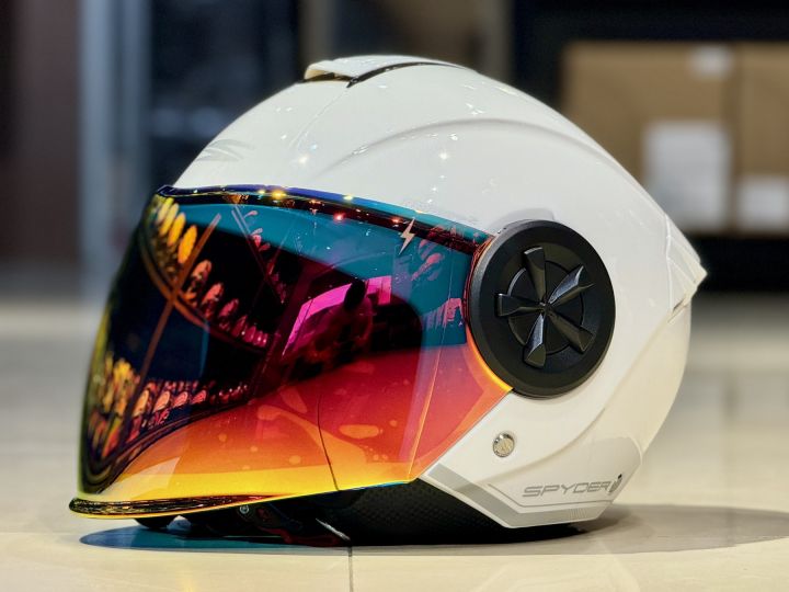 Spyder Reboot V2 Half Face Single Visor Helmet with Free Extra