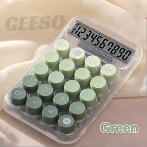 Cute Candy Mechanical Calculator Pastel Colour School Office Portable Calculater Caculator Kalkulator 透明计算机 计算器