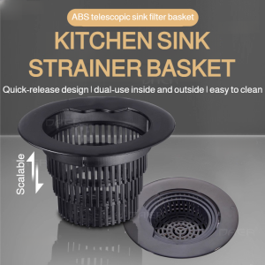 🔥Hot Sale🔥Household Kitchen Sink Special Strainer Large Drain Strainer Basket Anti Clog Kitchen Sink Filter Extendable Collapsible Mesh Garbage Catcher Flexible Hair Food Waste Filter Basket Anti Clog Kitchen Sink Filter