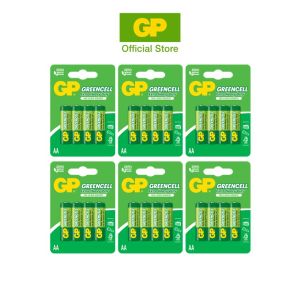 (6 card bundle) GP Carbon Zinc Greencell 4 AA Battery