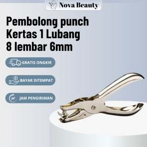 NBF- NEW Pembolong Kertas 1 Lubang / Punch One Hole/ Alat Pembolong Kertas 8 lembar 6mm