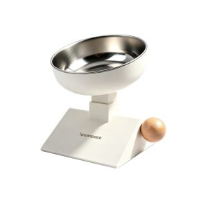 FRIDAD Stainless Steel Adjustable Height Cat Food Bowl Large Capacity 750 ML Cat Elevated Bowl Durable Anti-spill Pet Water Bowl for Dogs Cats