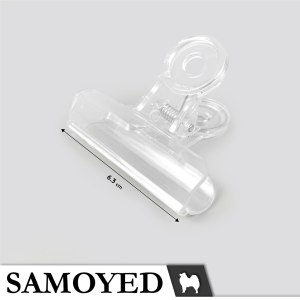 SAMOYED BLCL-E063 Klip / Penjepit / Jepitan Kertas Akrilik Transparan / Transparent Acrylic Paper Binder / Bulldog Clip 63 mm