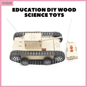 EDUCATION DIY Wireless Control Electronic Tank Scientific Toys Kit Wooden Educational Science Experiment Material