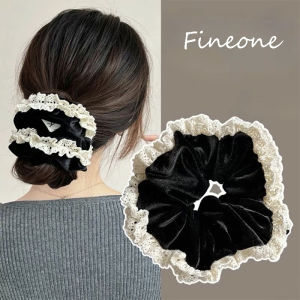 1Pc Lace Large Hair Rope Tied Ponytail Temperament Headband Retro Hair Rope Hair Accessories