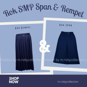 SERAGAM SEKOLAH ROK SMP SERAGAM SMP ROK REMPEL ROK SPAN ROK SMP BIRU ROK BIRU TUA SMP ROK SMP BIRU PANJANG/ m.rizkycollection
