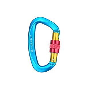 SPDD 5999mm Professional Safety Carabiner 25KN 7Colors D Shape Key Hooks Mountaineering Protective Equipment Aluminum Climbing Buckle