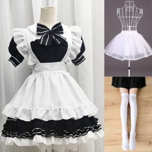 Trang phục hầu gái Nhật Bản độc đáo phong cách tiểu quỷ đen trắng lolita Trang phục cosplay đầu bếp nhí phong cách soft girl cos Quần áo
