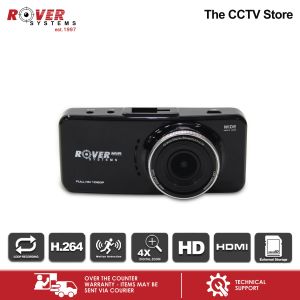 Rover Systems 1080P FHD Video Resolution 12MP Image Resolution Mobile Vehicle Recorder Dashboard Camera Black