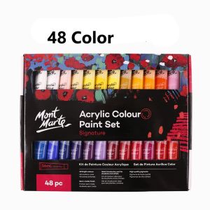 Mont Marte 12/18/24/36/48 color 36ml Metallic colors Acrylic colour Paint Set Waterproof Hand-painted Pigment Art Supplies