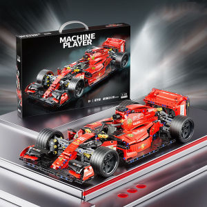 Bricks Mobil Balap F1 Ferrari 50CM 1380 PCS + Motor Balok Susun Mainan Anak Laki-laki Hadiah