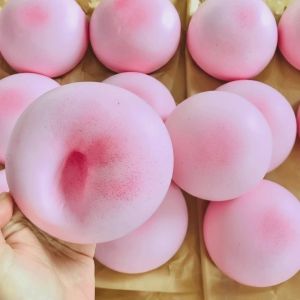 YYLINGX Soft Texture Squeeze Simulated Buns Pink Color Slow-Rise Rebound Slow Rising Sensory Fidget Squeeze Toy for Anxiety Relief