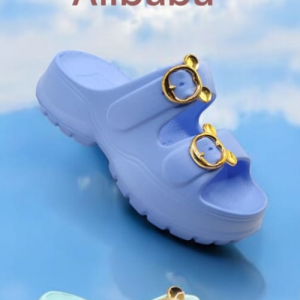 AzmaShop-Sandal Anak perempuan Sandal Wedges Terbaru Motif Ban Dua 2024