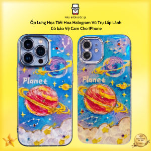 Ốp Lưng Họa Tiết Hoa Halogram Vũ Trụ Lấp Lánh Có bảo Vệ Cam Cho IPhone 11/12/13/14/15/16/17/18 PLus Pro Promax
