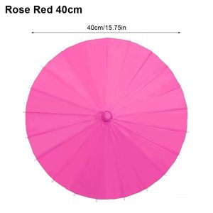 MUSCLEX 1Pcs Colored Paper Umbrella 20/30/40/60cm Long-handle Painting Supplies Blank Photography Prop for Baby Shower Anniversary Wedding Birthday
