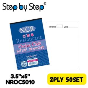 STEP BY STEP NCR Restaurant Order Chit Book / Buku Pesanan Restoran 3.5"x5" 2PLY 50SET & 2PLY 80SET