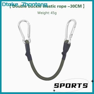 Dtake 30 60 90 120cm Carabiner Elastic Rope Outdoor Camping Luggage Strap Clothesline Stretch Durable Camping Equipment Multifunction