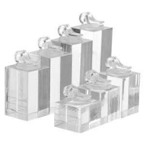 7 Pieces Sturdy Acrylic Display Stands for Rings with Elegant Designs for Storefronts Display Solution
