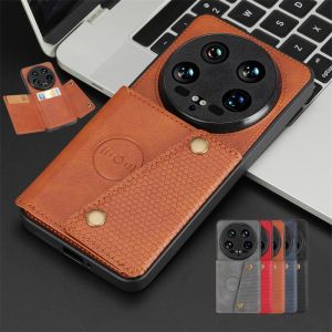 Funda For Xiaomi 14 Ultra Case Card Slot Holder Leather Wallet Phone Case For Xiomi Mi 14Ultra Mi14 Xiaomi14 Ultra 5G Back Cover
