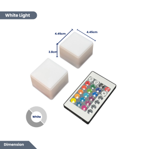 Easyhome.sg Mini Mood Light with Remote Control - RGB/White Light for Figurines Toys Display Box / Cozy Corners