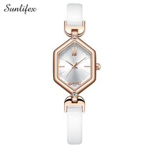 Sunlifex Jam Tangan Wanita Original Korea Antik Panggilan Mini Tali Kulit Jam Tangan Cewek 5995