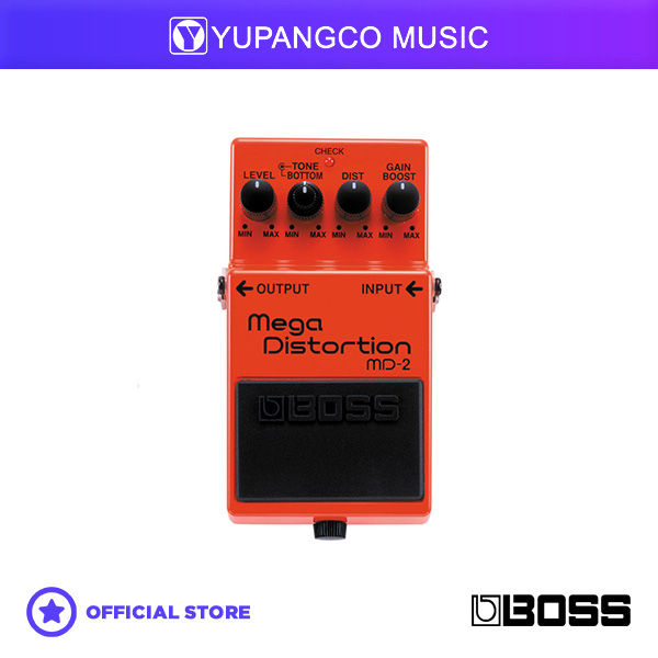 Boss MD-2 Mega Distortion Pedal Huge Distortion And Sustain Bottom