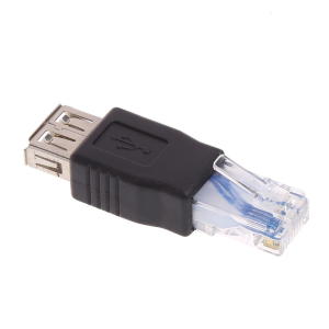 1 PC USB to Ethernet Adapter USB to RJ45 Adapter USB 2.0 Female to LAN RJ45 8P8C Male Ethernet Adapter
