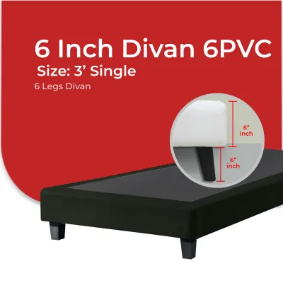 Goodnite 6inch Divan Only (PVC Leg/ Steel Leg)