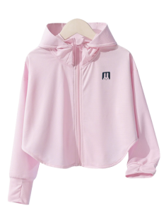 [Fast Shipping] Kids Sun Protection Coat Solid Color Elastic UV Resistant Jacket for Kids Boys Girls 3-8 Yrs