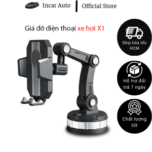 Giá Đỡ Điện Thoại Xe Hơi X1 Trục Thân Xoay Linh Hoạt Mặt Hít Chân Không Taplo Gương Trần Xe