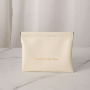 LUSIT Portable Lipstick Makeup Bag Simple Mini Cosmetic Organizer Pouch Fashion PU Jewelry Handbag Women Girls