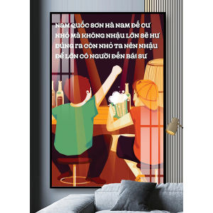 Tranh Laminate Tráng Gương - Tranh Treo Tường Quán Bia