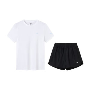 ANTA Women Training Knit Sport Set Loose-Fit Breathable Moisture-Wicking Quick-Dry Fitness Athletic 962527205 Legit Official Store