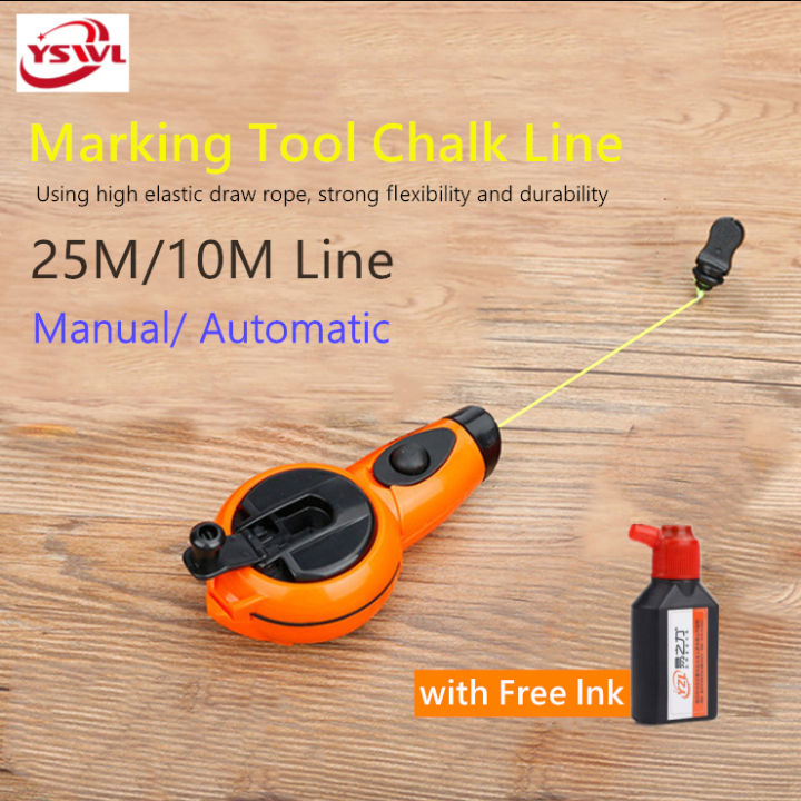 pitik Marking Tools Chalk Line Reel,Manual/ Automatic,25 Meters