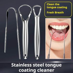 Stainless steel tongue coating cleaner removes coating and bad breath for daily oral hygiene for men and women.