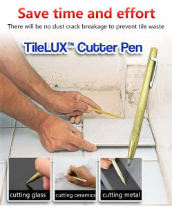 ✨ Tile Cutting Pen: Marking Engraving Cutting Tool - Portable Time-Saving Effort-Saving Material-Saving Ergonomic Anti-Slip Grip Compact Full Metal Solid Barrel High Hardness - X23021403N