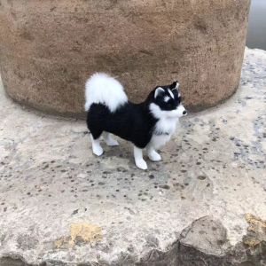 LIEYH Giống như thật Đồ chơi nhồi bông Husky dễ thương Mô Hình Chó Động vật Búp bê nhồi bông mô phỏng cho chó Chó mô phỏng Mềm Đồ chơi nhồi bông hình chó giống như thật Trang trí nhà cửa