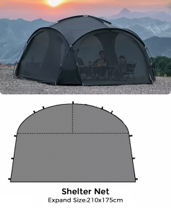Camping Outdoor Shelter Dome Tent Waterproof Flysheet Dome 5-8 orang Shelter Khemah