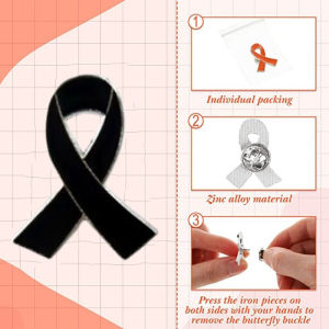 【OKADI】 เข็มกลัดริบบิ้นสีดำ ของที่ระลึก แสดงความอาลัย โบว์ขาวดำ งานพิธีไว้อาลัย สำหรับติดเสื้อ สูท เครื่องแต่งกาย แสดงความเคารพ