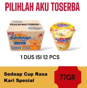 Mie Instant Mie Sedaap CUP Rebus Kari  Special - ( HARGA 1 DUS )
